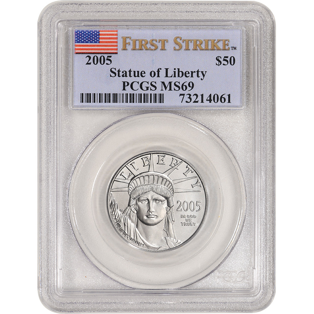 2005 American Platinum Eagle 1/2 oz $50 - PCGS MS69 First Strike