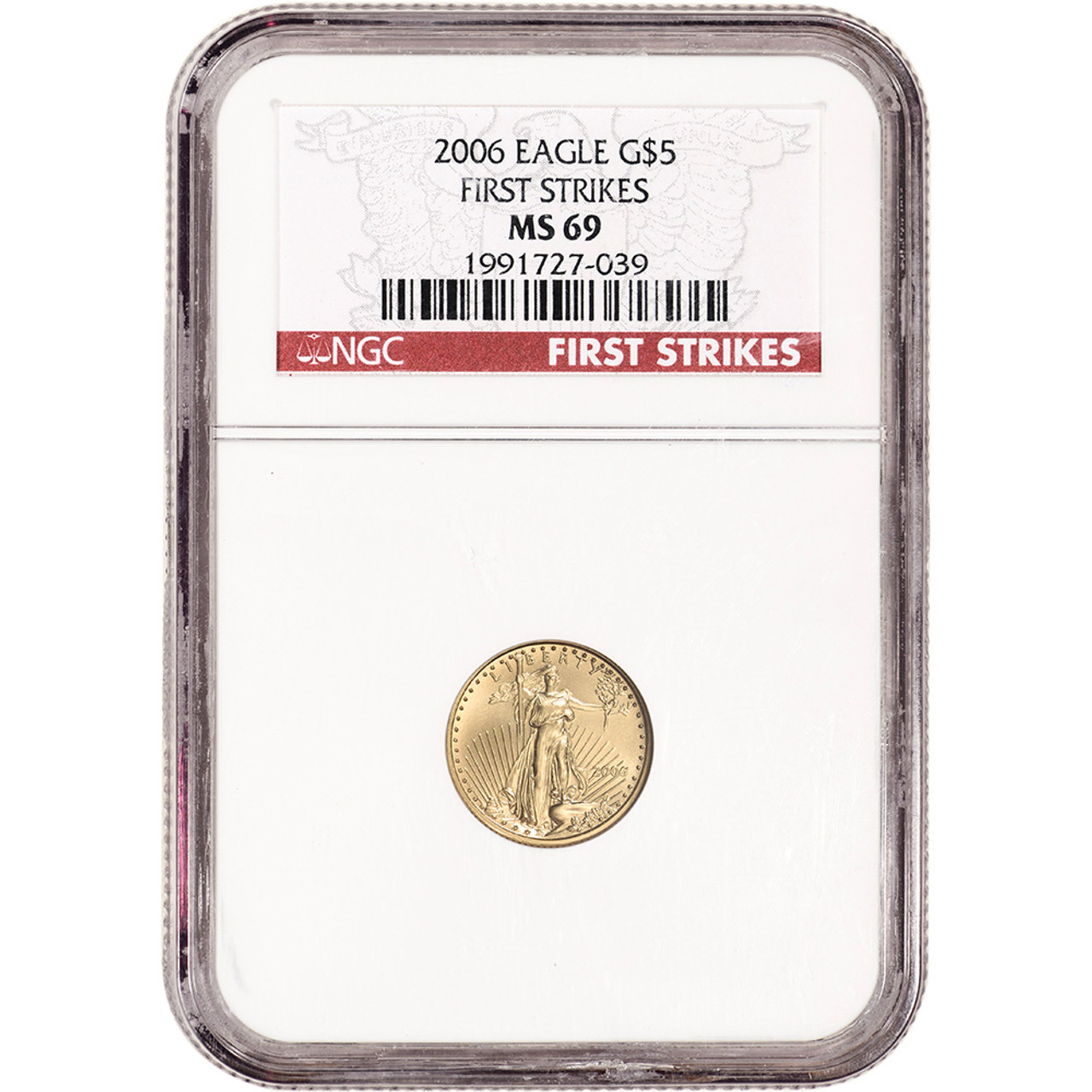 2006 American Gold Eagle 1/10 oz $5 - NGC MS69 First Strikes [06