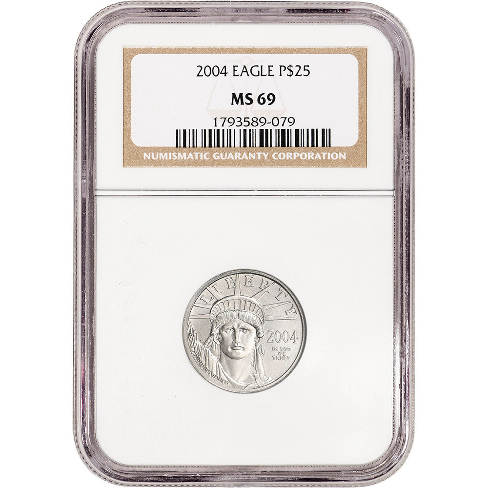 2004 American Platinum Eagle 1/4 oz $25 - NGC MS69 [04-APE-25-N