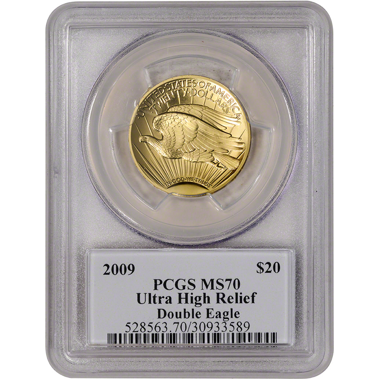 2009 US Gold $20 Ultra High Relief Double Eagle - PCGS MS70 St