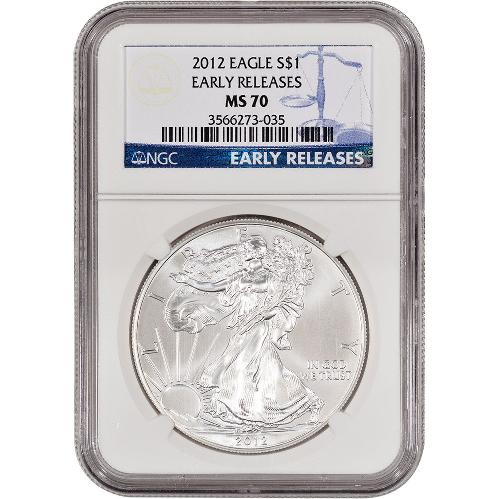 2012 American Silver Eagle - NGC MS70 - Early Releases [12-ASE-N