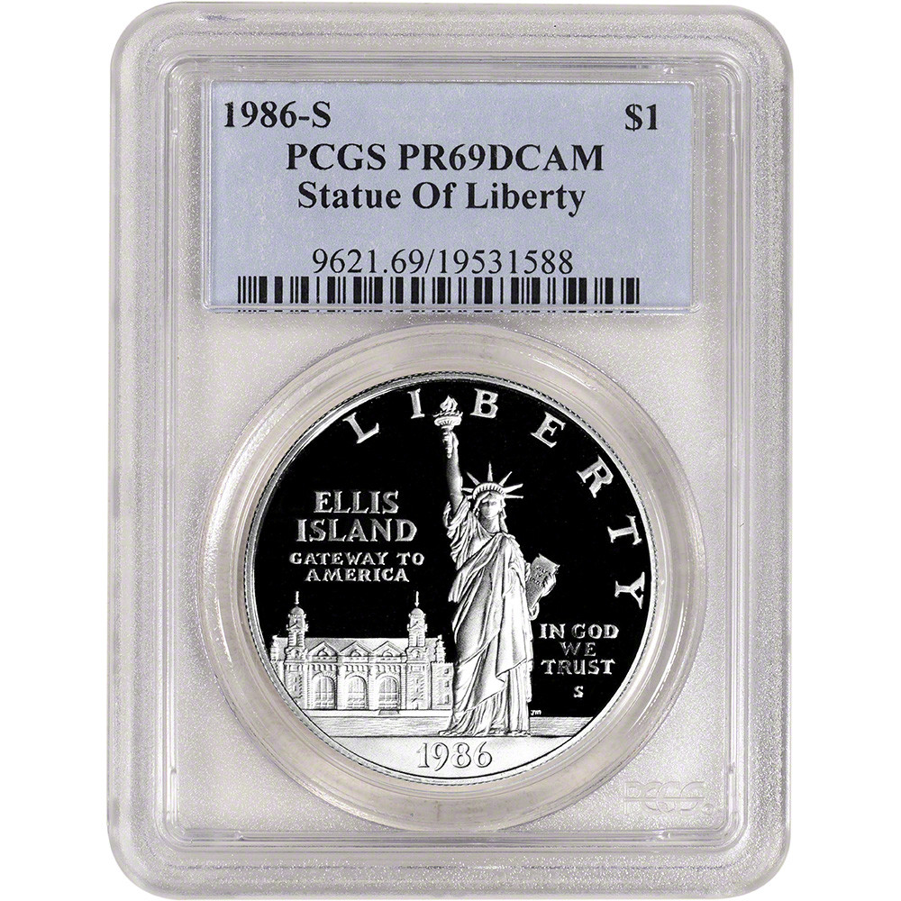 1986 S US Statue of Liberty Commemorative Proof Silver Dollar PCGS