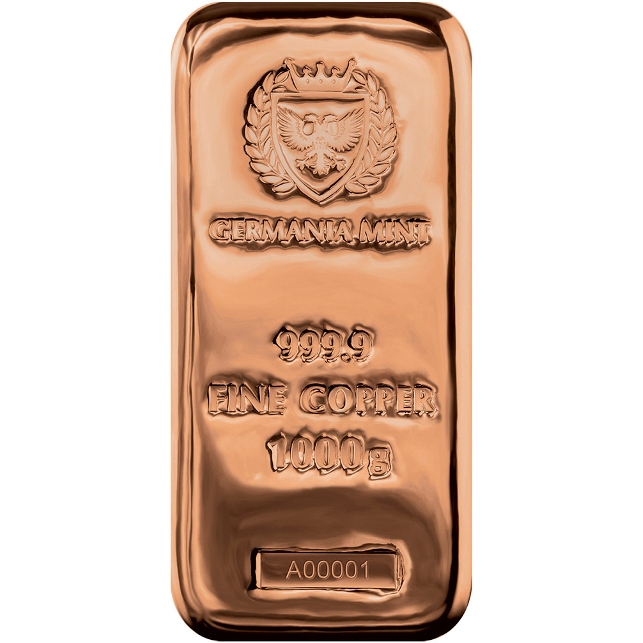 GERMANIAMINT 999.9 純銅バー 1000g[在庫整理です] GERMANIAMINT