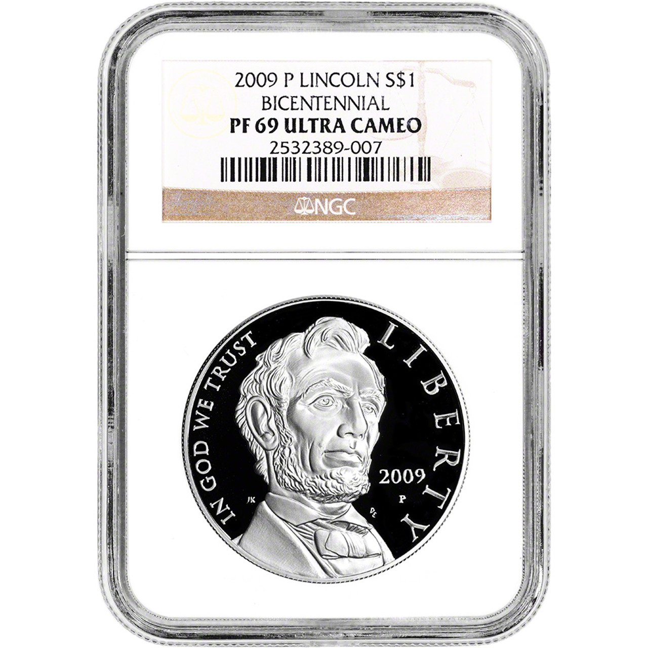 2009 P US Abraham Lincoln Commemorative Proof Silver Dollar