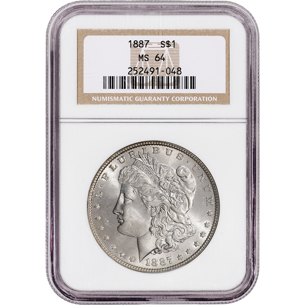 1887 US Morgan Silver Dollar $1 - NGC MS64 [MORGAN-87-N-MS64-OSH