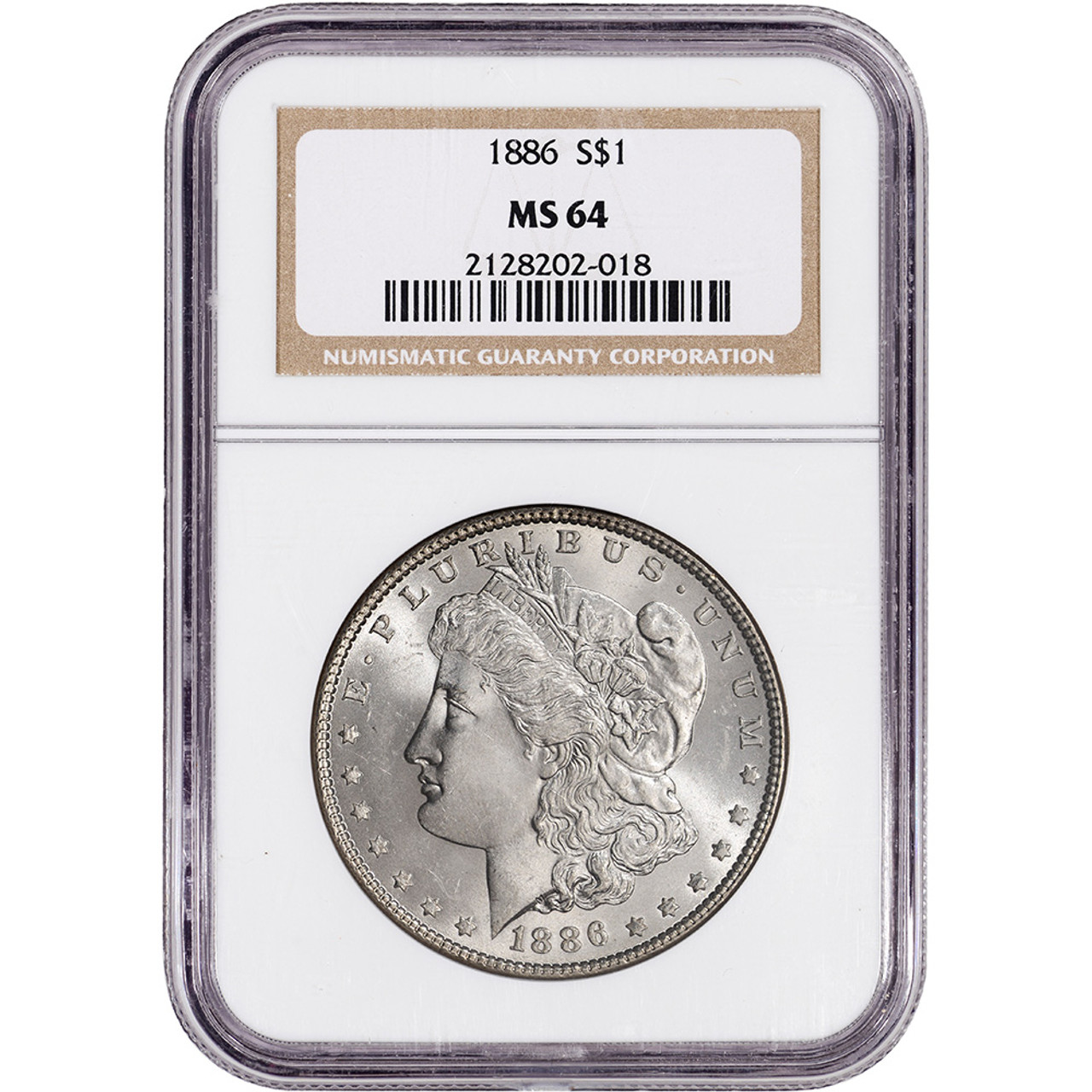 1886 US Morgan Silver Dollar $1 - NGC MS64 [MORGAN-86-N-MS64
