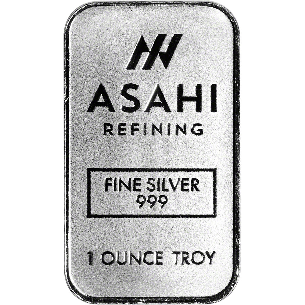 1 oz Silver Bar - Asahi Refining .999 Fine [SILVER-Bar-1oz-ASAHI