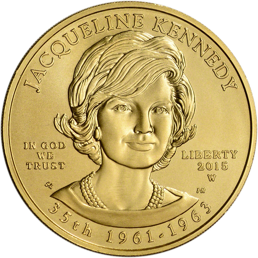 2015 W US First Spouse Gold 1/2 oz BU $10 - Jackie Kennedy Coin in