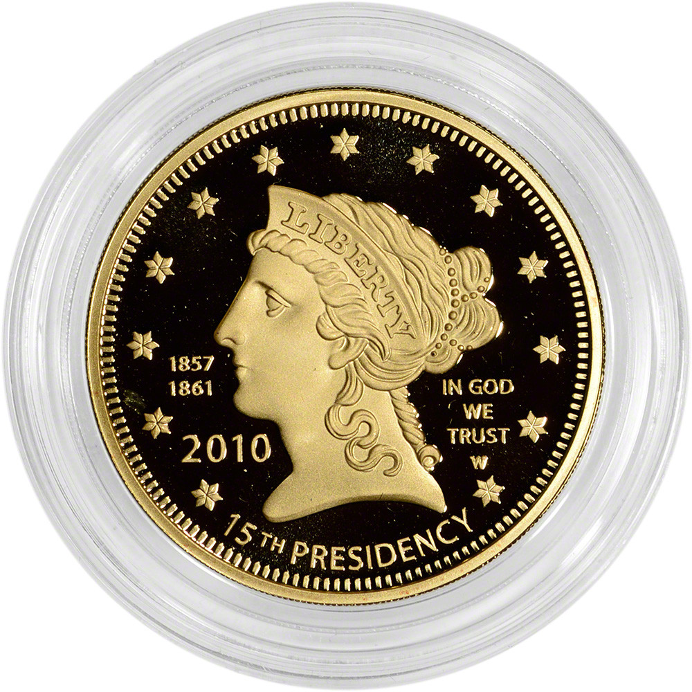 2010 W US First Spouse Gold 1/2 oz Proof $10 James Buchanan