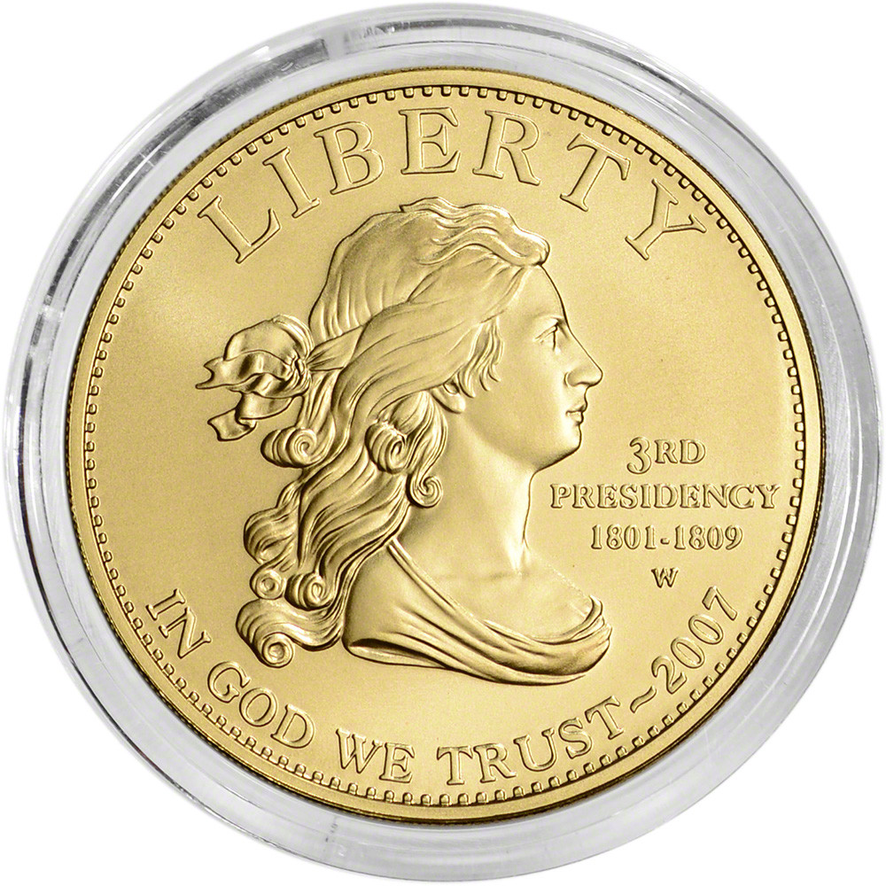 シルバー ゴールド アンティークコイン 2007-S Thomas Jefferson