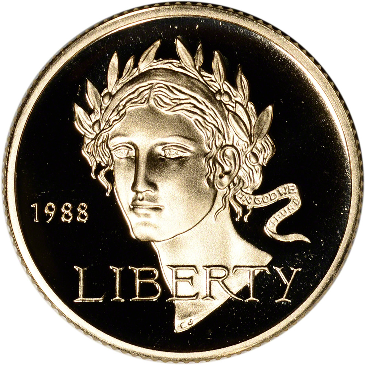 Chapado en Laton ゴールド　Mgs-23 1988 W US Gold $5 Olympic Commemorative Proof - Coin in