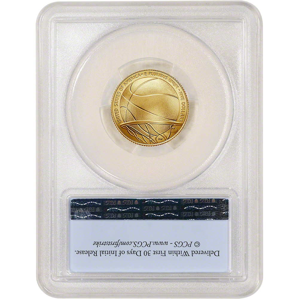 2020年　アメリカ　バスケットボール　PCGS　MS70 　S1＄ 2020 W US Gold $5 Basketball Commemorative BU PCGS MS70 First