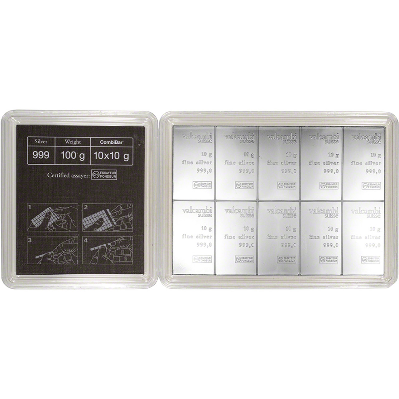 【新品】 スイスヴァルカンビ Valcsmbi 10g×10枚 100g 新品】 スイスヴァルカンビ Valcsmbi 10g×10枚 100g 純銀