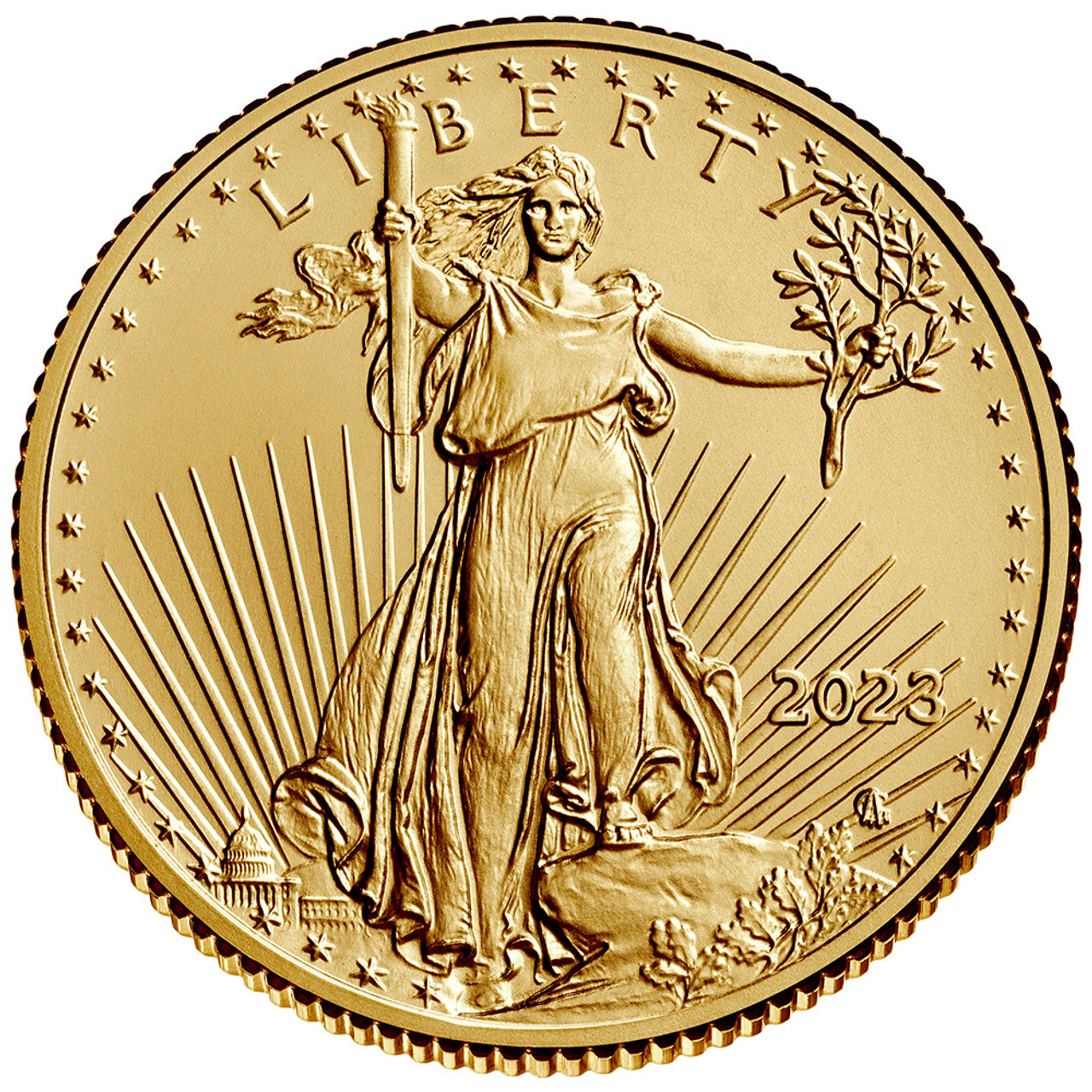 2023 American Gold Eagle 1/4 oz $10 - BU [23-AGE-10-BU] - Liberty Coin