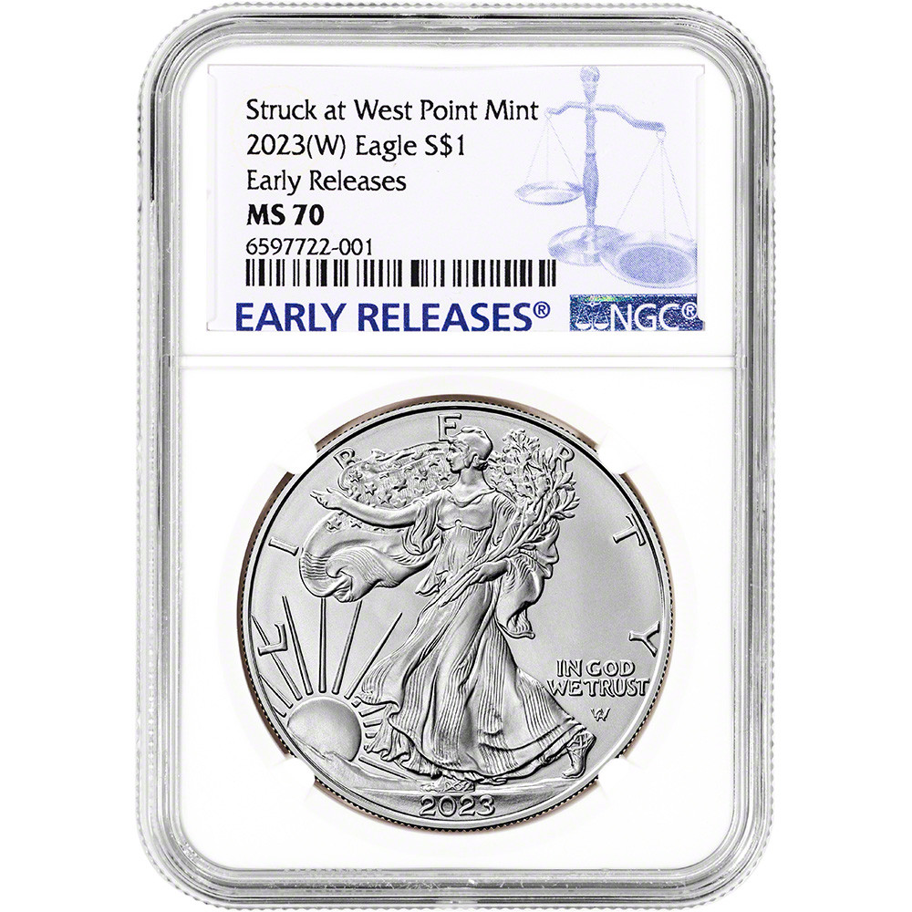 2023 (W) American Silver Eagle - NGC MS70 Early Releases [23-(W