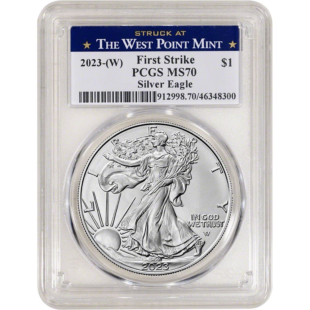 2023 (W) American Silver Eagle - PCGS MS70 First Strike West Point ...