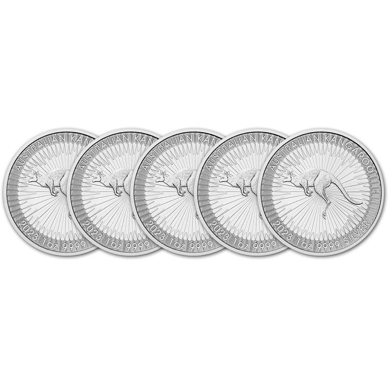 2023 P Australia Silver Kangaroo 1 oz $1 BU - Five 5 Coins