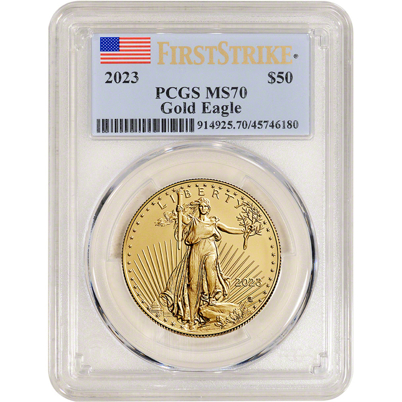 2023 American Gold Eagle 1 oz $50 - PCGS MS70 First Strike [23-AGE