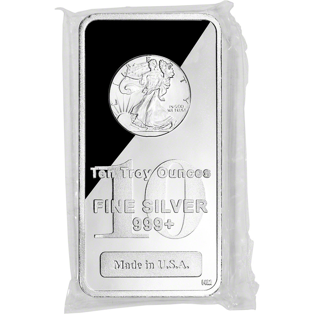 10 oz Highland Mint Silver Bar - Walking Liberty Design .999+ Fine