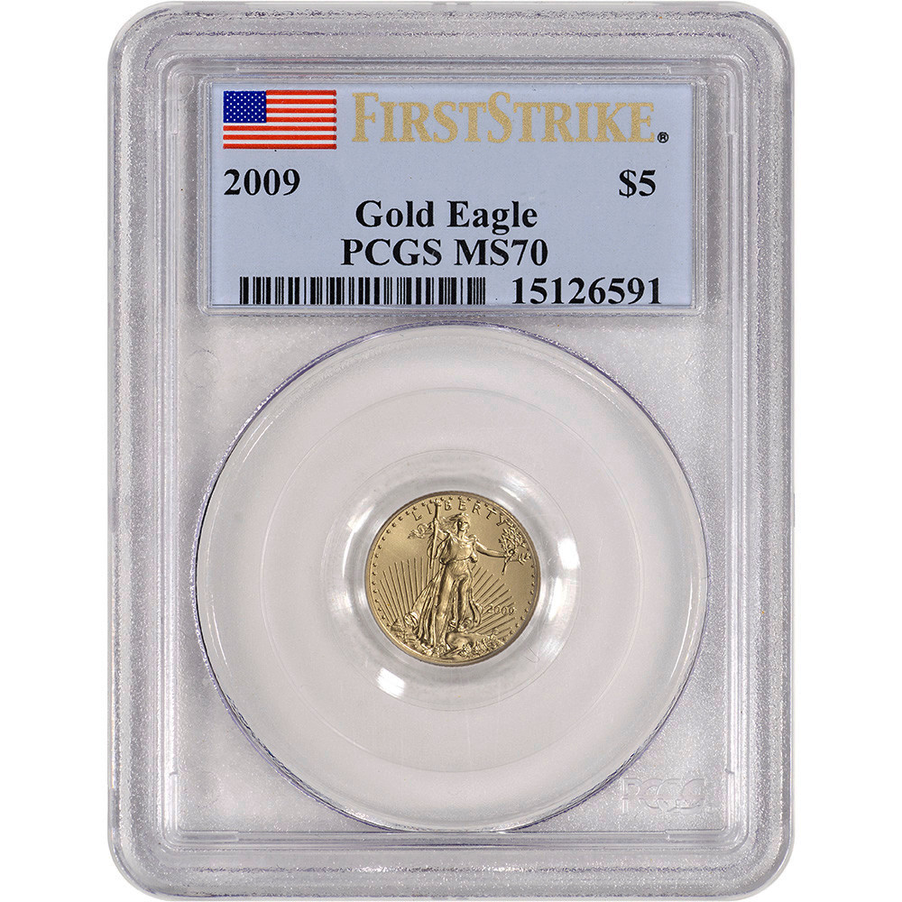 2009 American Gold Eagle 1/10 oz $5 - PCGS MS70 First Strike