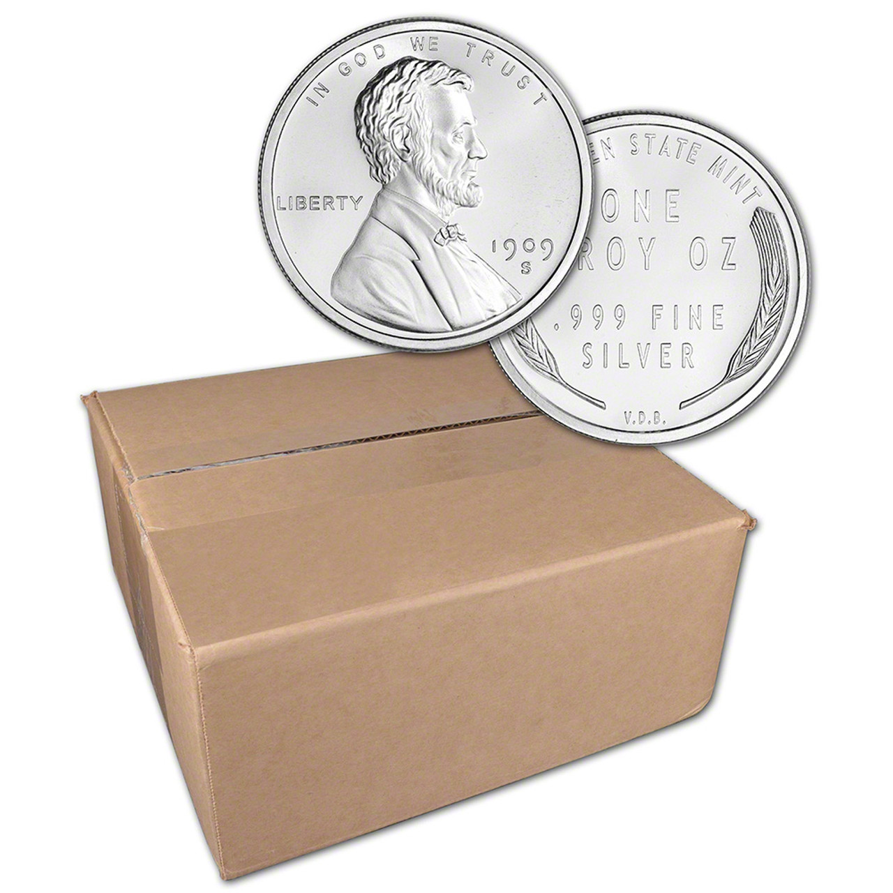 银币 1 oz. Golden State Mint Silver Round Lincoln Cent Design