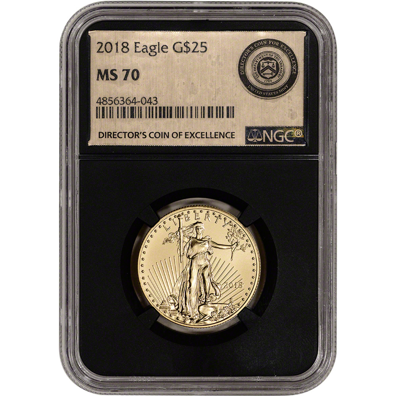 2018 American Gold Eagle 1/2 oz $25 - NGC MS70 Director's