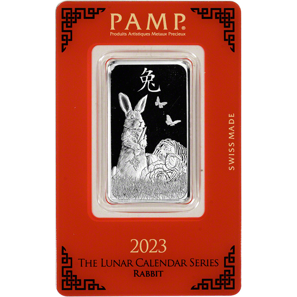 1 oz Platinum Bar - PAMP Suisse - Lunar Year of the Rabbit - 999.5 1 oz Platinum Bar - PAMP Suisse - Lunar Year of the Rabbit - 999.5