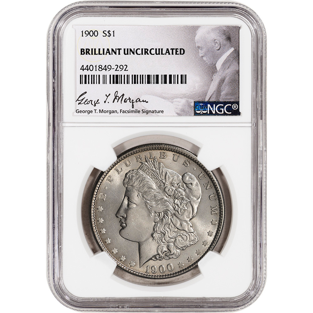1900 US Morgan Silver Dollar $1 - NGC Brilliant Uncirculated