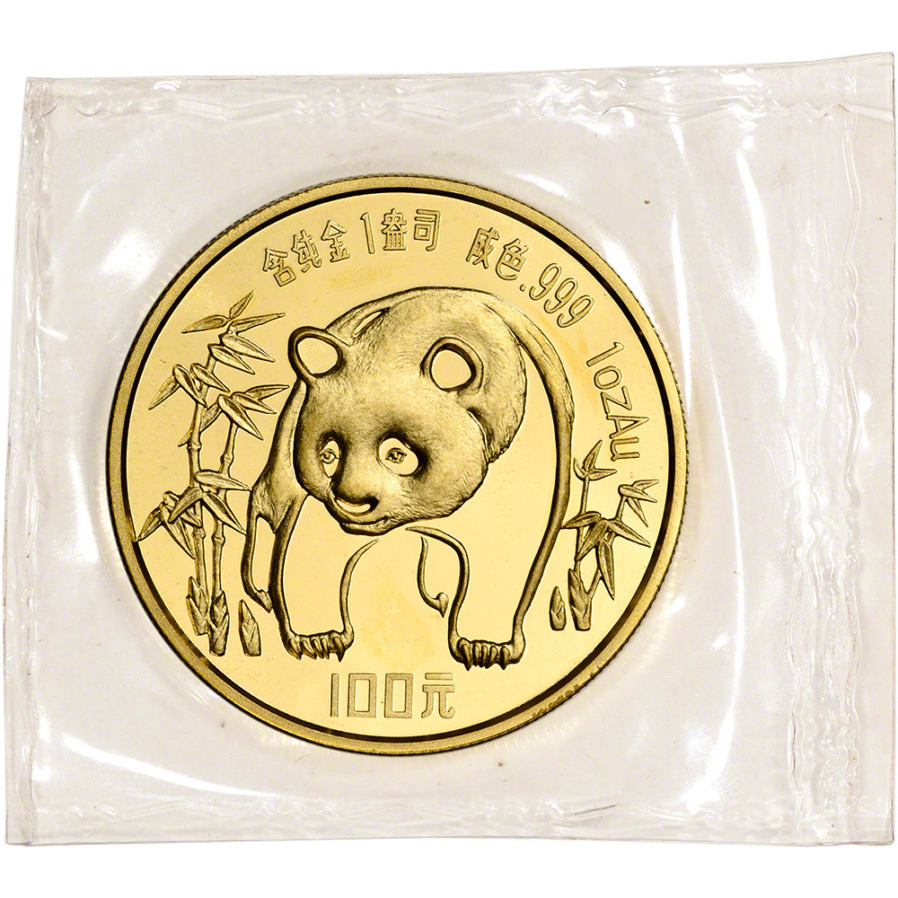 1986 China Gold Panda 1 oz 100 Yuan - BU - Mint Sealed [86-CGP-1oz