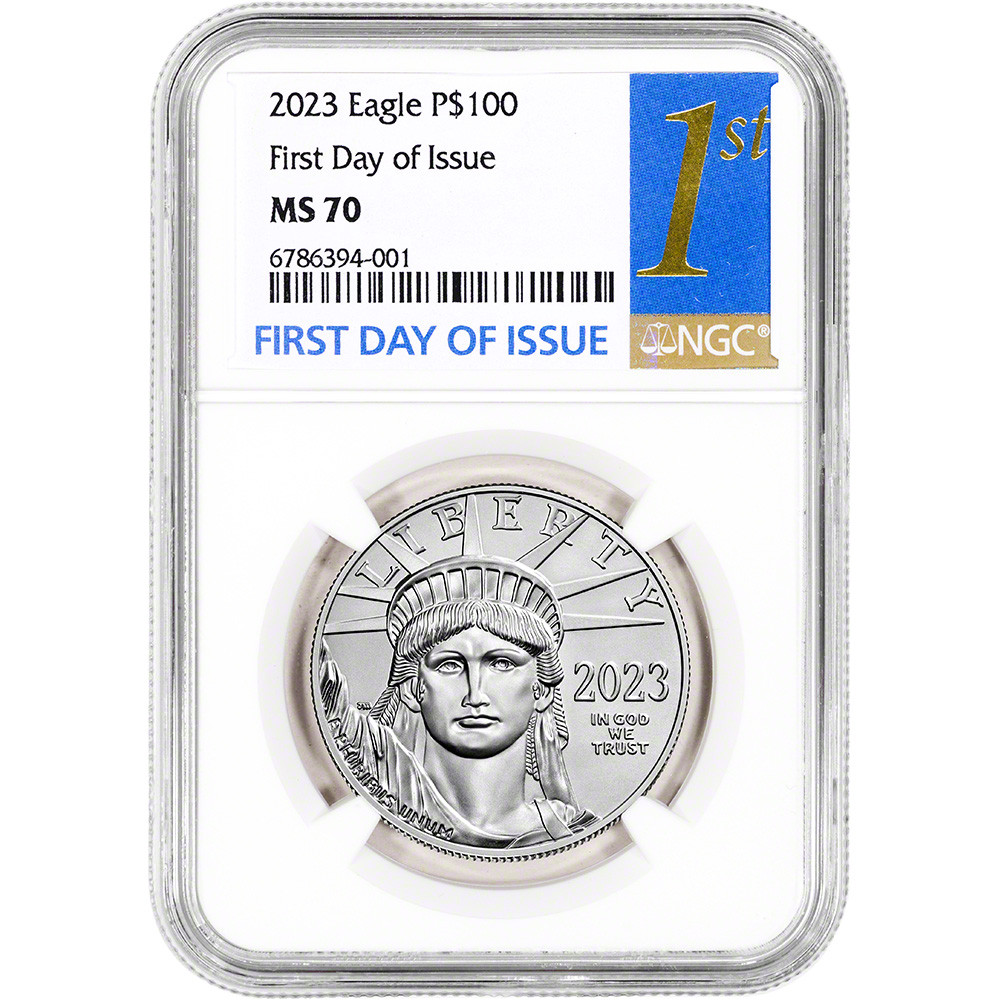 2023 American Platinum Eagle 1 oz $100 - NGC MS70 First Day of