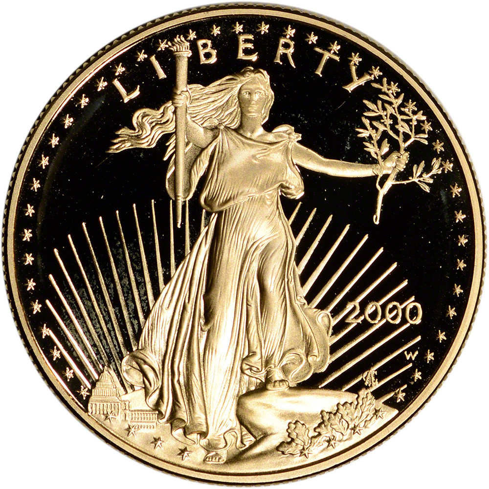 2000 W American Gold Eagle Proof 1 oz $50 - Coin in Capsule [00-W