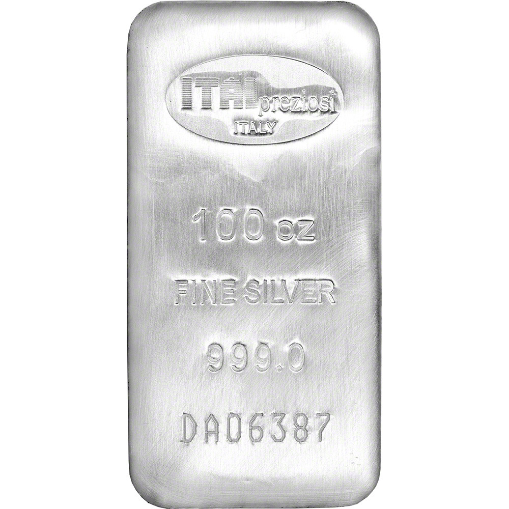 100 oz Italpreziosi Mint Silver Bar 999 Fine Cast [SILVER-Bar