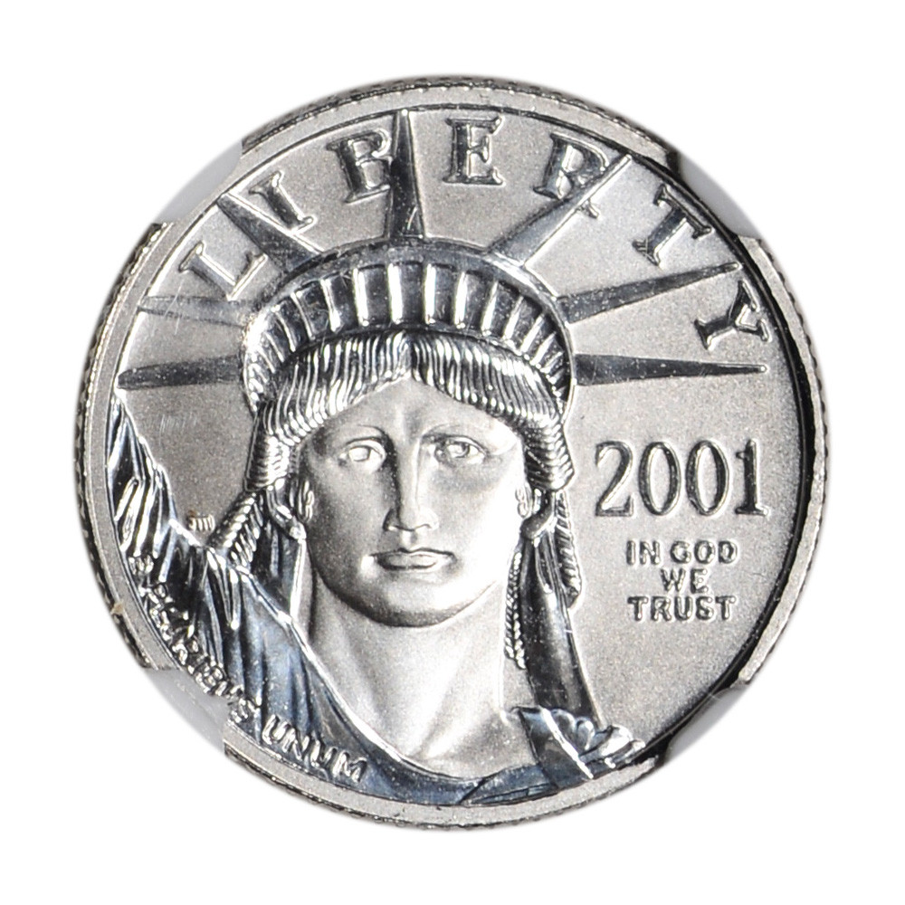 2001 American Platinum Eagle 1/10 oz $10 - NGC MS70 [01-APE-10-N