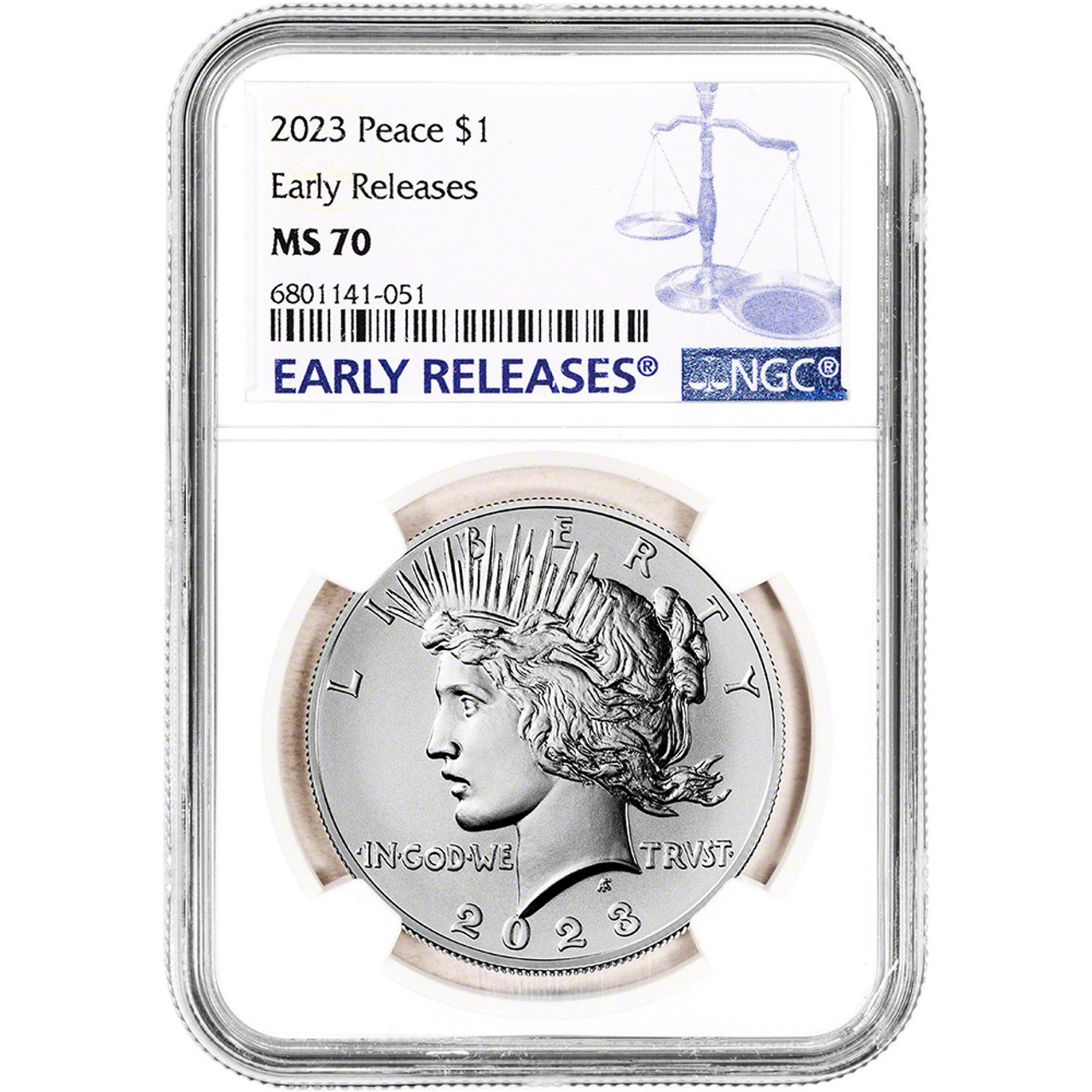 2023 US Peace Silver Dollar $1 NGC MS70 Early Releases [23