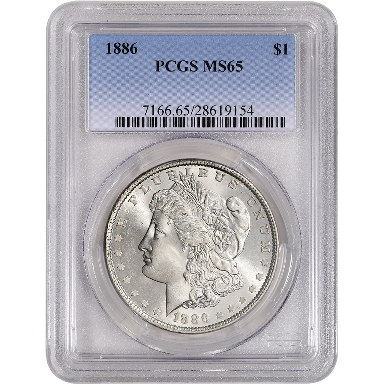 1886 US Morgan Silver Dollar $1 - PCGS MS65 [MORGAN-86-P