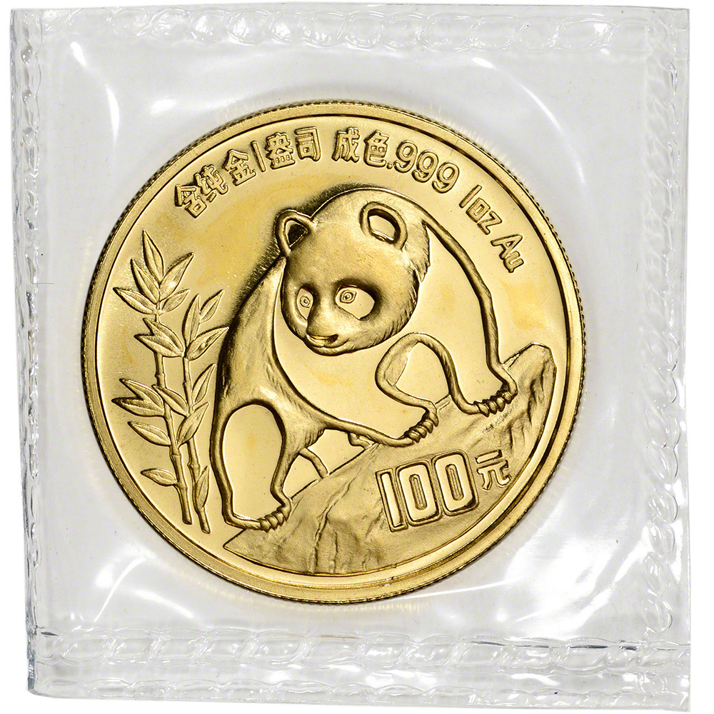 1990 China Gold Panda 1 oz 100 Yuan - BU - Mint Sealed [90-CGP-1oz