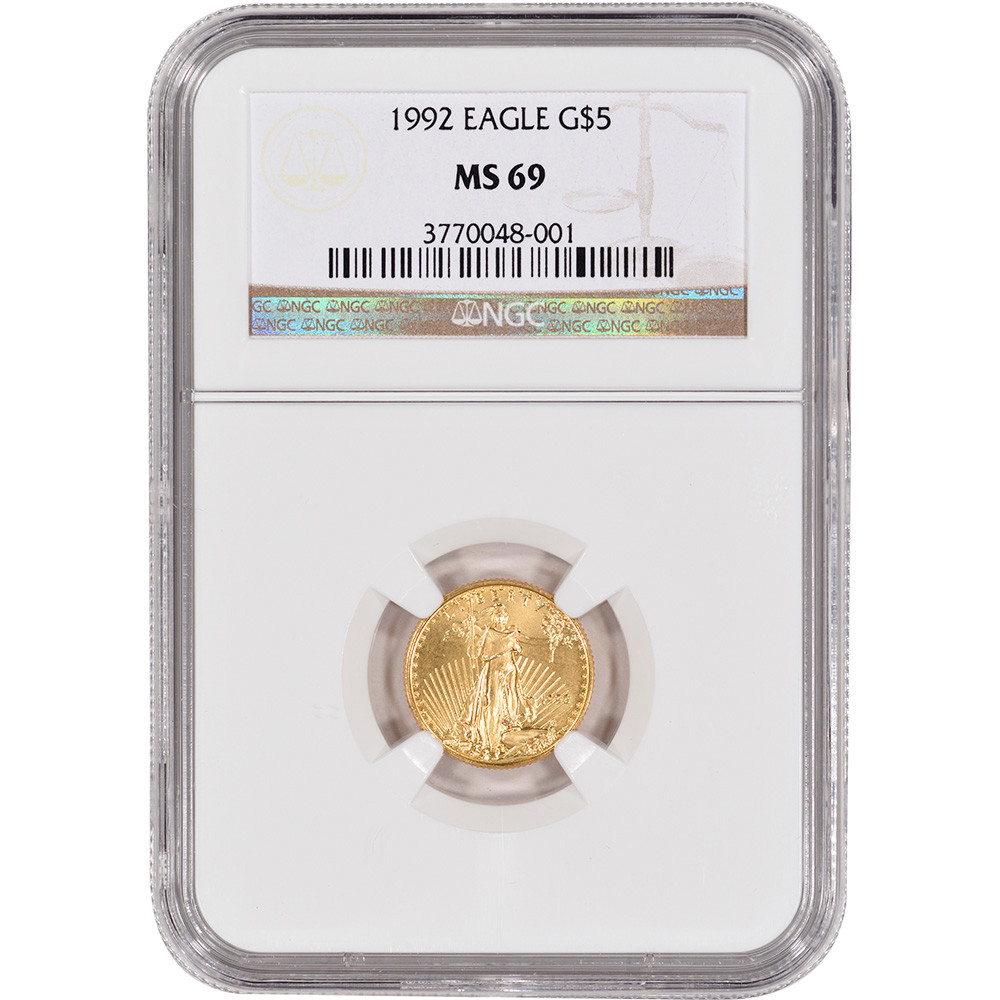 1992 American Gold Eagle 1/10 oz $5 - NGC MS69 [92-AGE-5-N-MS69