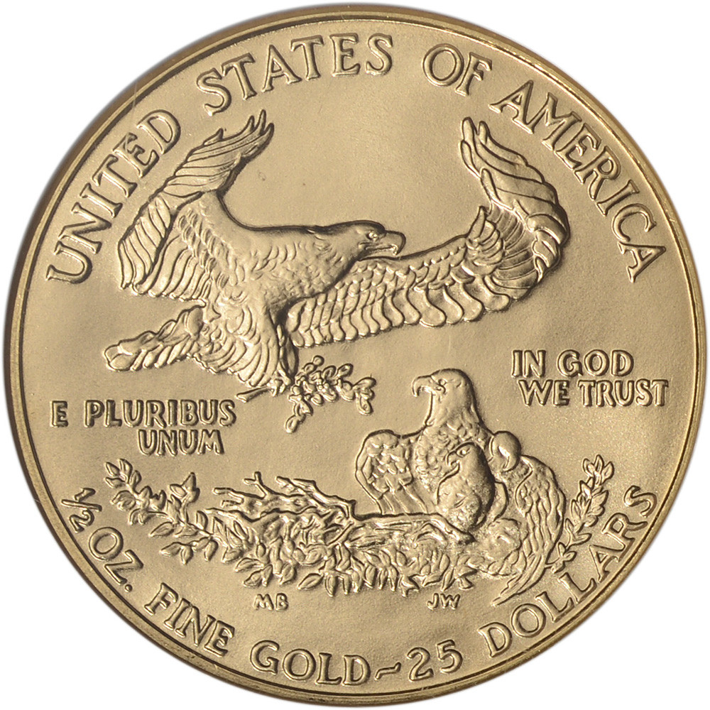 1986 American Gold Eagle 1/2 oz $25 - NGC MS69 [86-AGE-25-N-MS69