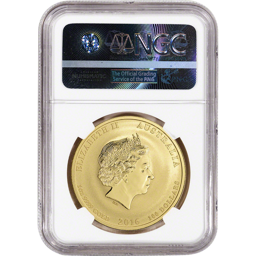 2016 P Australia Gold Lunar Year of the Monkey 1 oz $100 NGC MS70