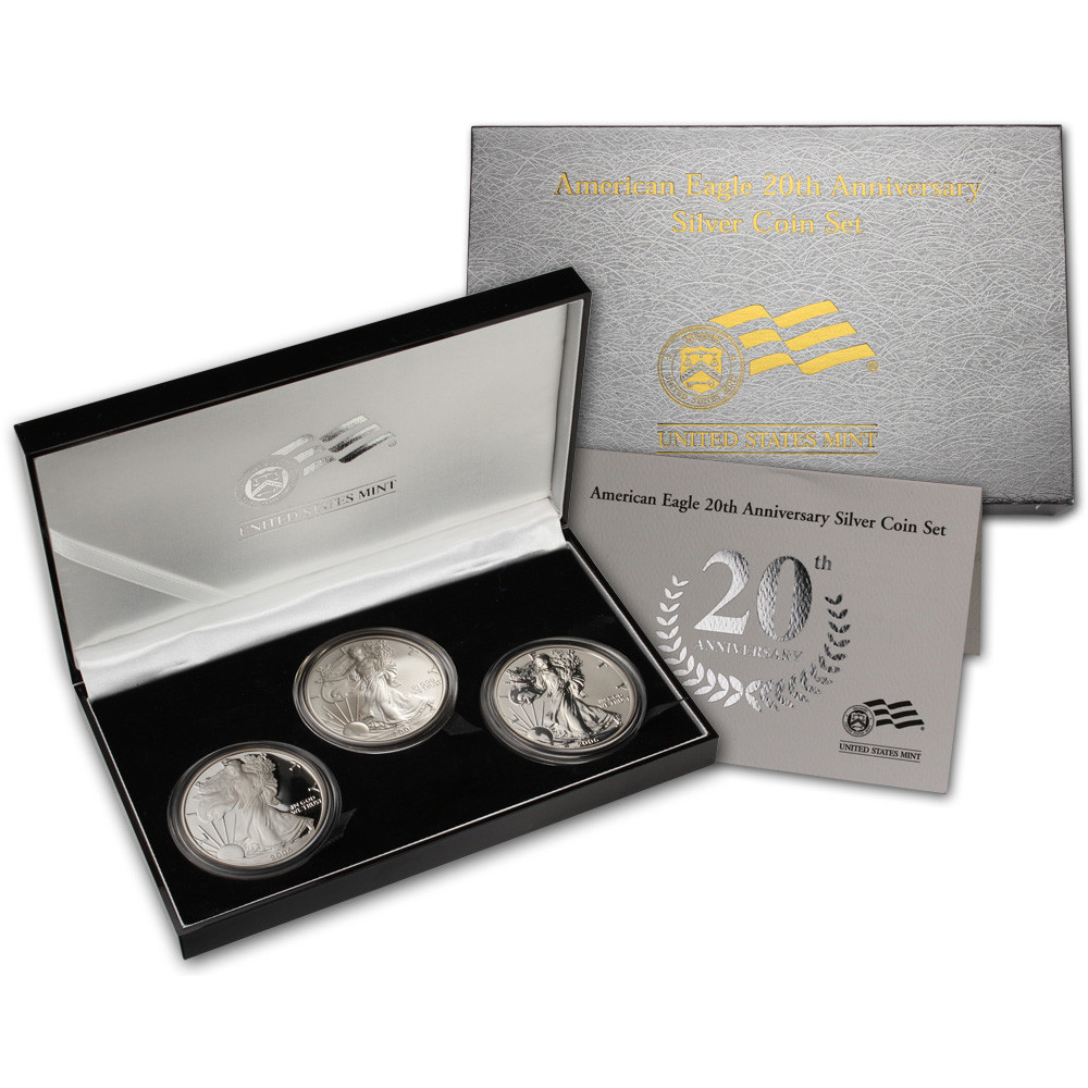2006 American Eagle 20th Anniversary Silver Coin Set [US-ASE-20th