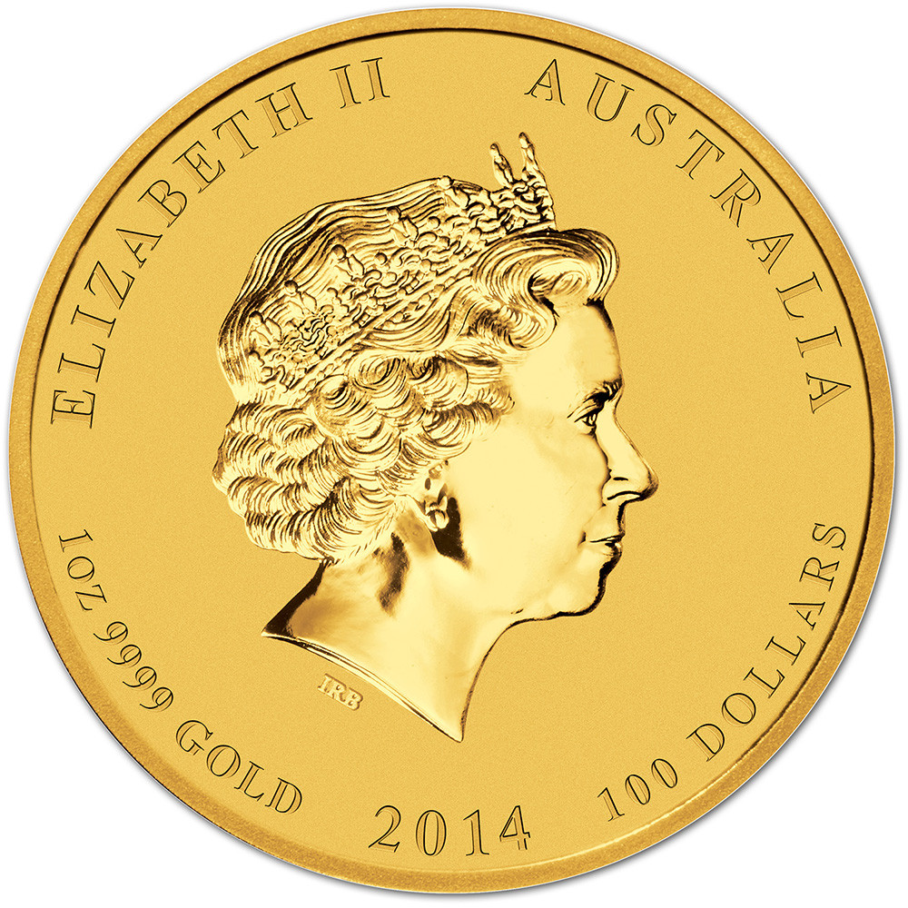2014 P Australia Gold Lunar Series II Year of the Horse 1 oz $100