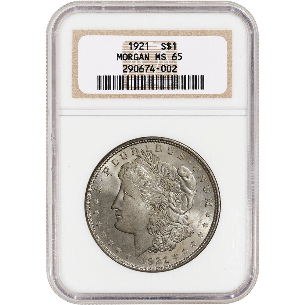 1921 US Morgan Silver Dollar $1 - NGC MS65 [MORGAN-21-N-MS65-OSH