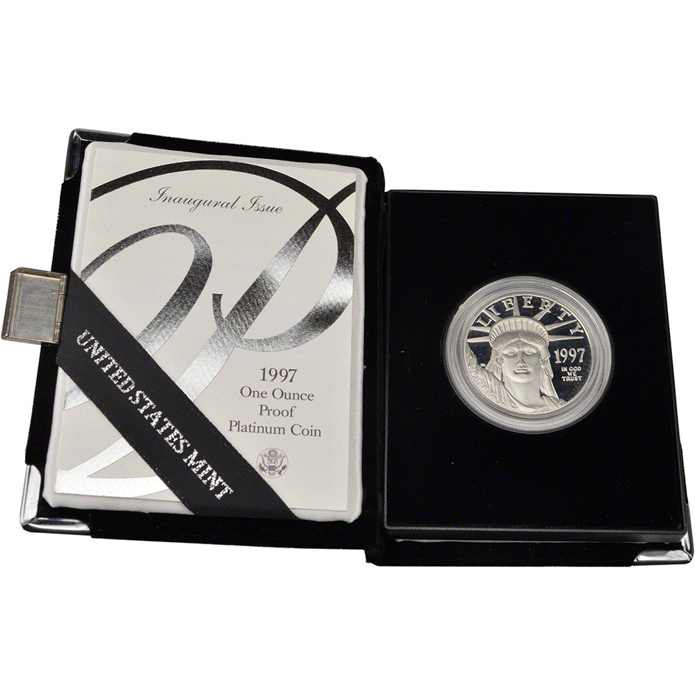 1997 W American Platinum Eagle Proof 1 oz $100 in OGP [US-97-W-APE