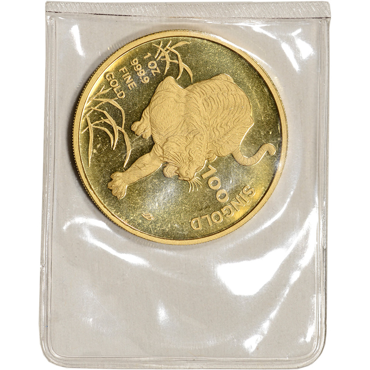 1986 SM Singapore Gold 1 oz 100 Singold - Lunar Year of the