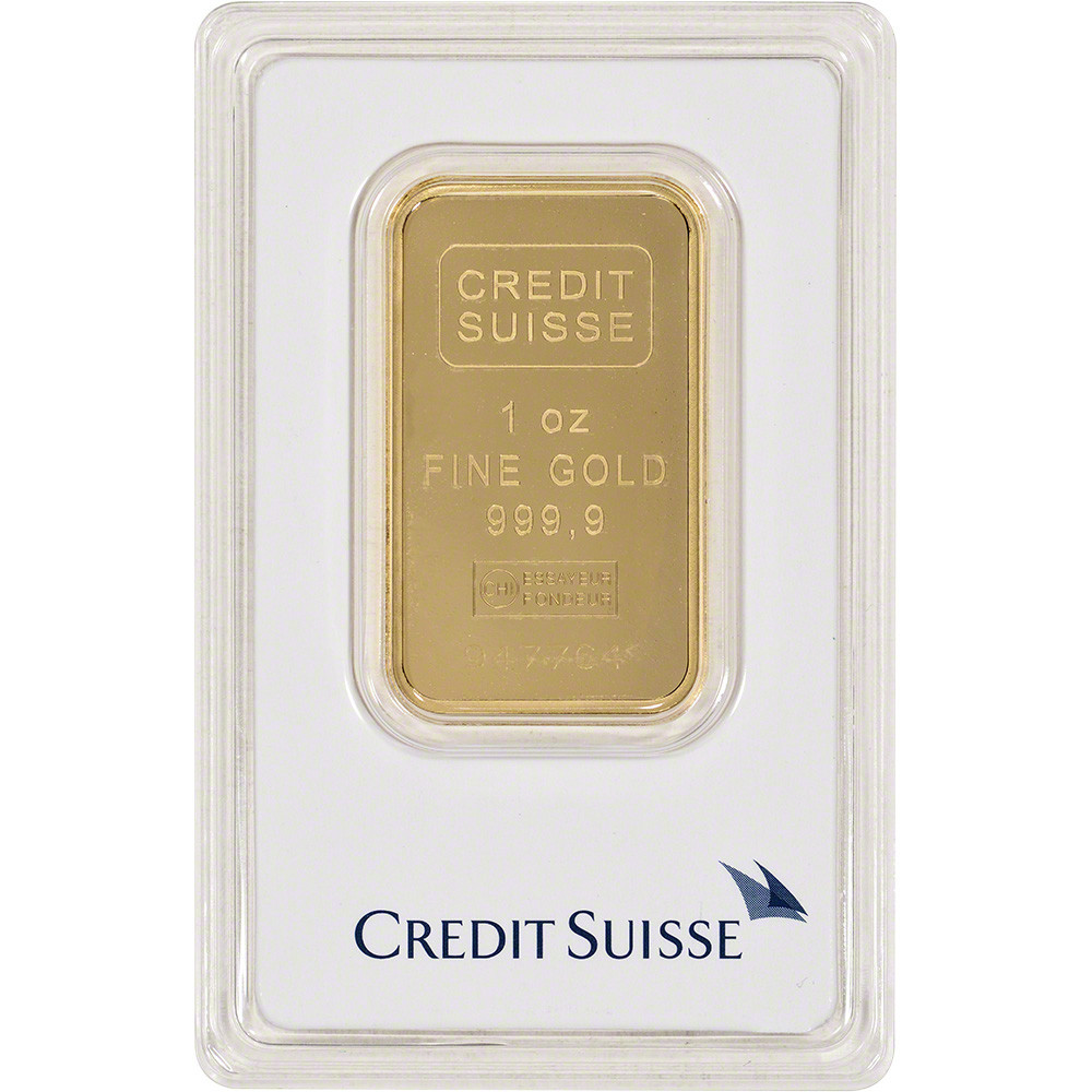 1 oz. Gold Bar - Credit Suisse - 99.99 Fine in Assay [GOLD-Bar-1oz