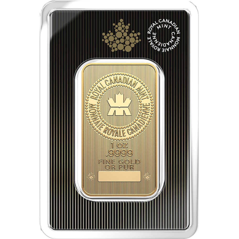 1 oz. Gold Bar - Royal Canadian Mint (RCM) - .9999 Fine in Assay