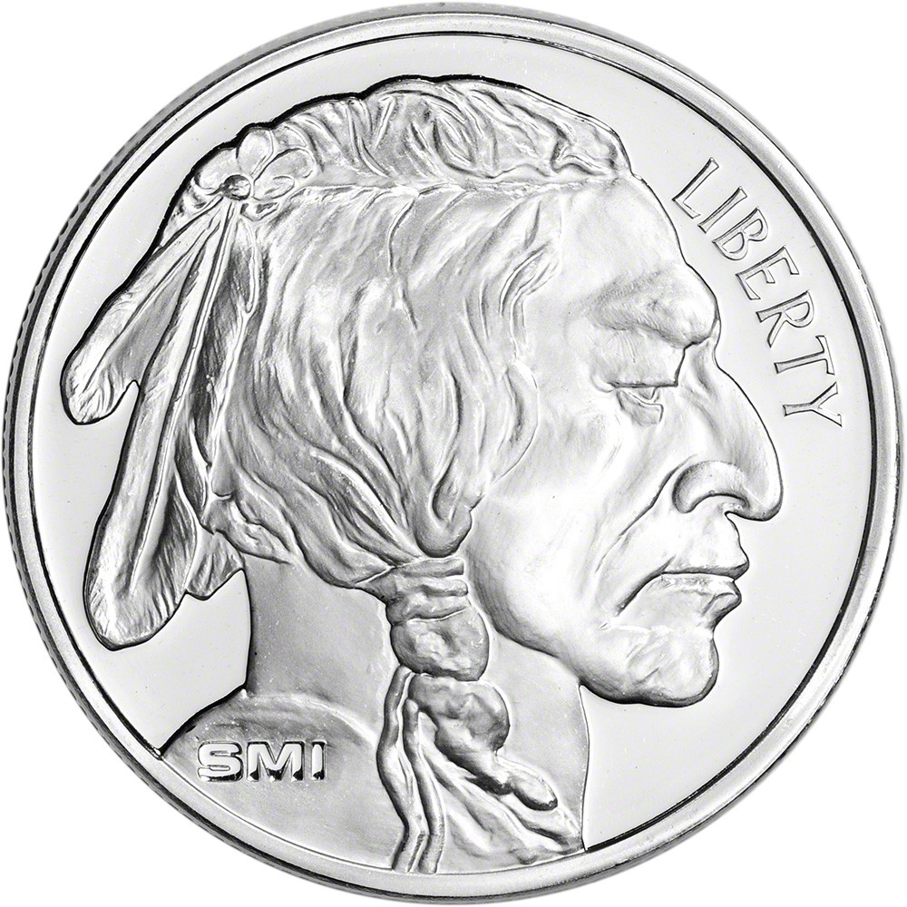 1 oz. Silver Round Sunshine Buffalo .999 Fine [SILVERRnd1ozSMI