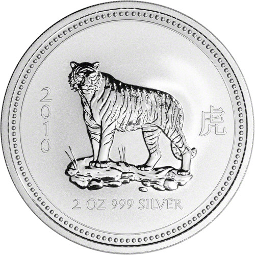 2010 Australia Silver Lunar Series I Year of the Tiger 2 oz