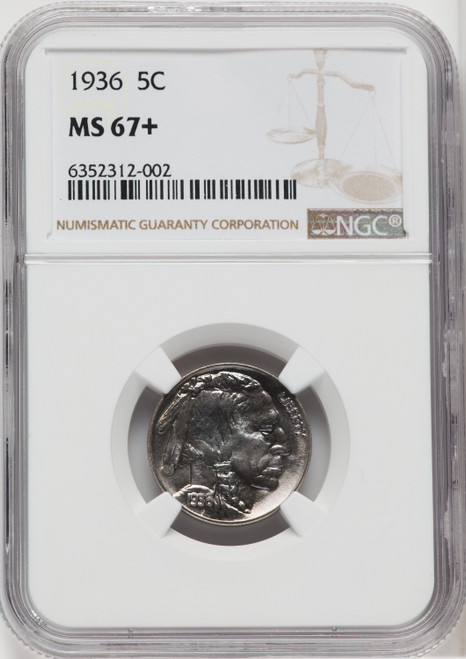 1936 US Buffalo Head Nickel 5C - NGC MS 67+ [V-HA-764652009]