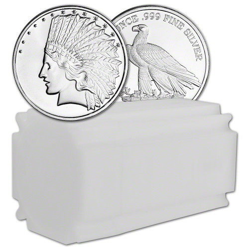 1 oz SilverTowne Silver Round - $10 Indian Design - 999 Fine